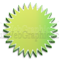 illustration - 3d-starburst-green-png